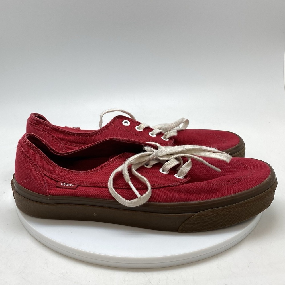 Vans Old Skool Mens 9 Red Gum Athletic Skate Walking Shoes Sneakers 721356
